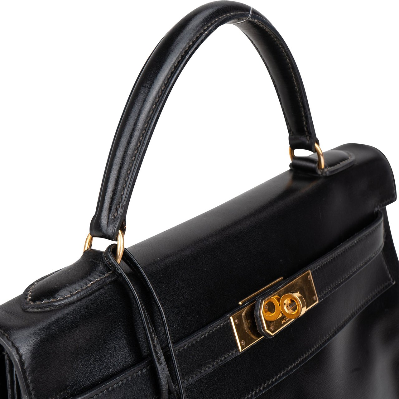 Hermès Hermès Noir Boxcalf Kelly 32 Handbag Zwart