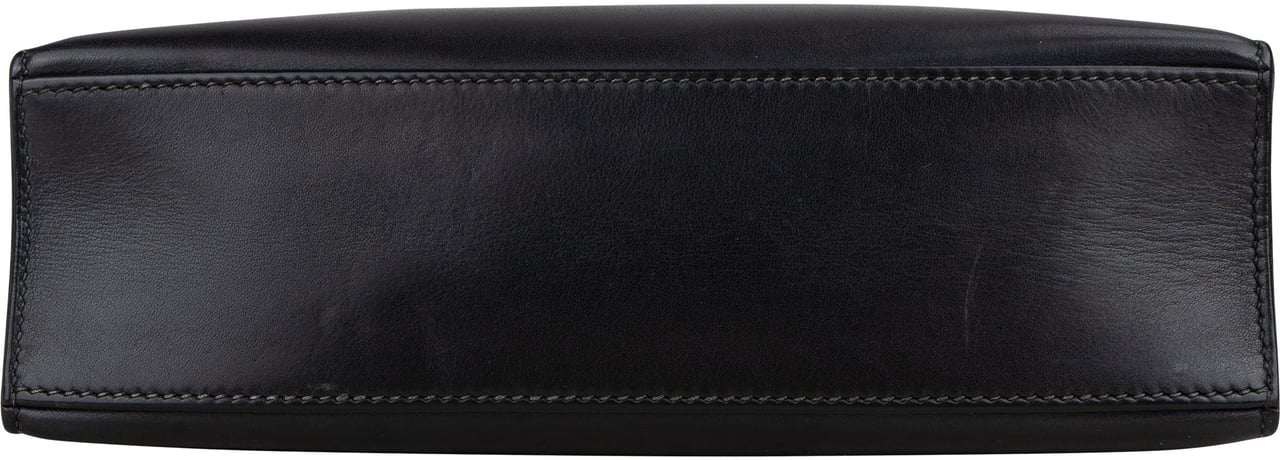 Hermès Noir Swift Leather Kelly Pochette Handbag Zwart