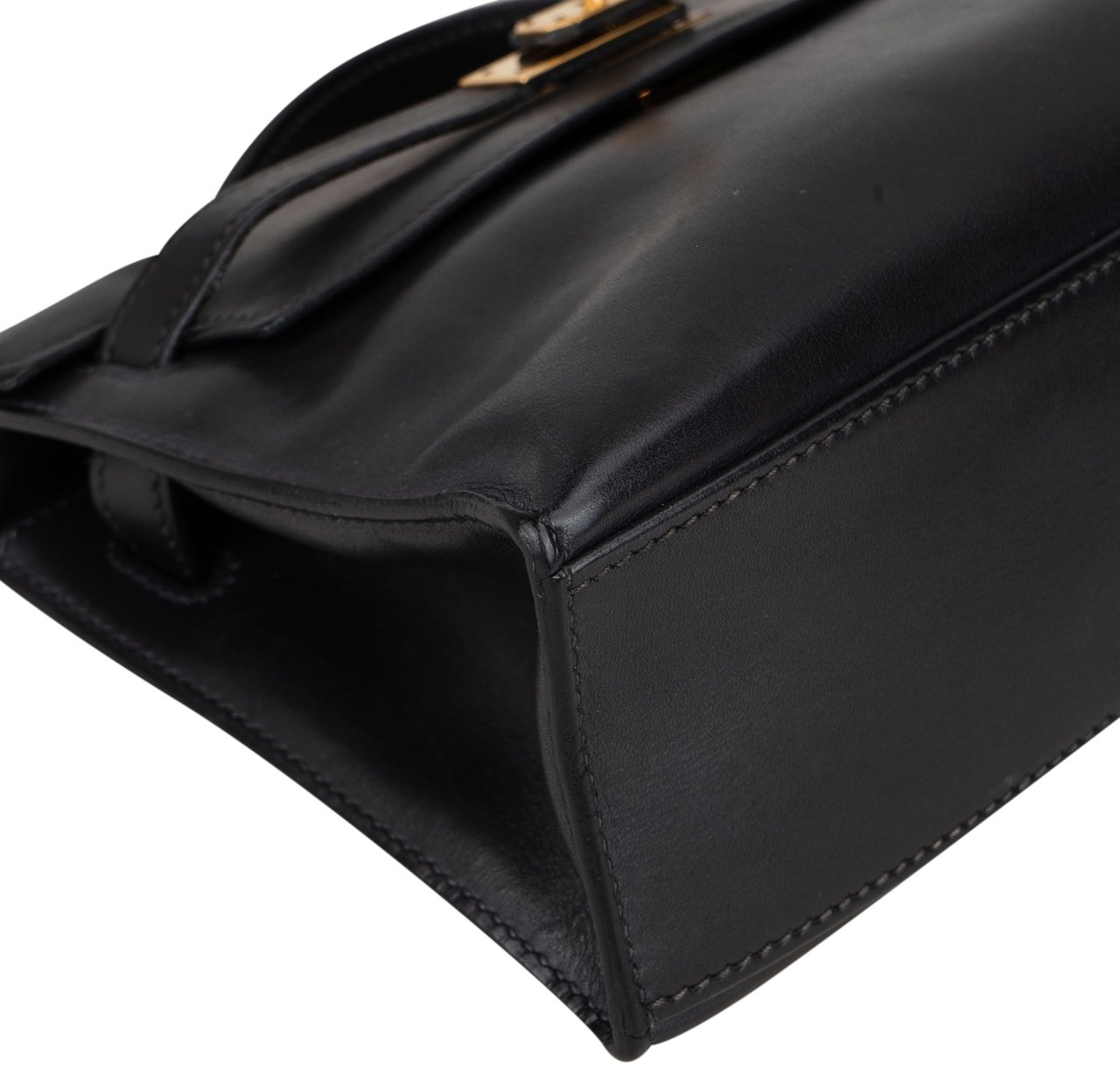 Hermès Noir Swift Leather Kelly Pochette Handbag Zwart