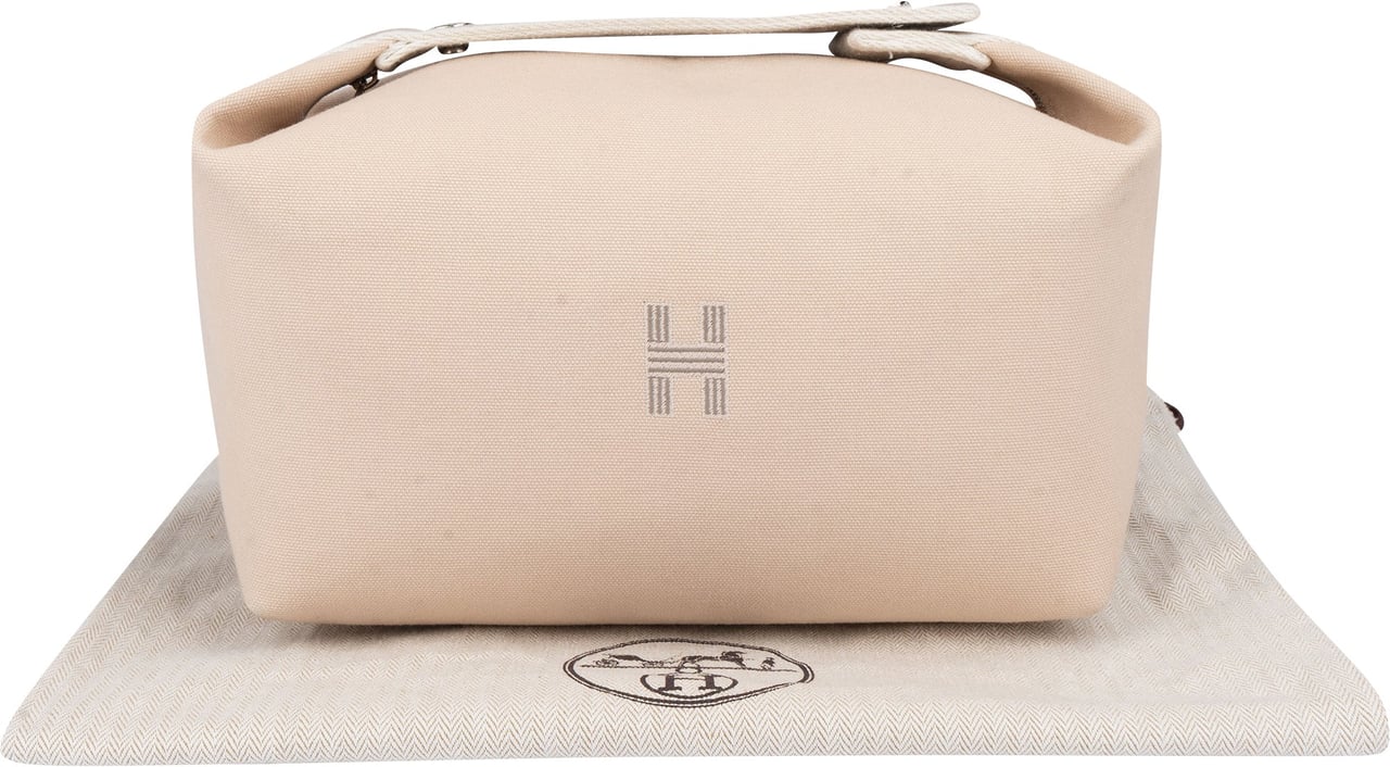 Hermès Hermès Classic Cotton Bride a Brac Vanity Handbag Small Beige