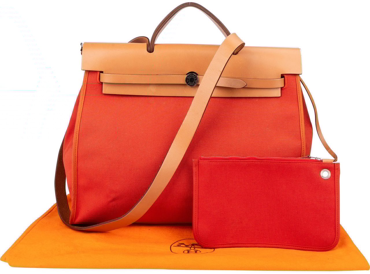 Hermès Hermès Classic Cotton Herbag 39 Handbag Rood