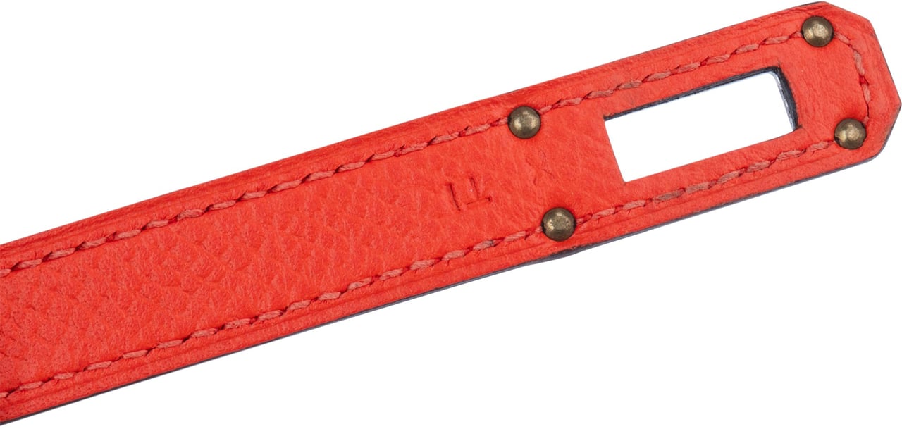 Hermès Orange Epsom Leather Kelly Wallet Oranje
