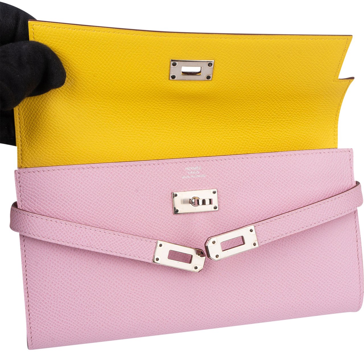 Hermès Hermès Sylvester Juane De Naples Verso Epsom Leather Kelly Wallet Rood