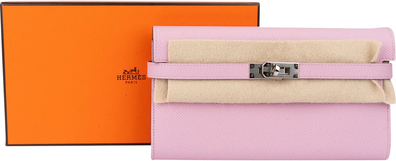 Hermès Hermès Sylvester Juane De Naples Verso Epsom Leather Kelly Wallet Rood