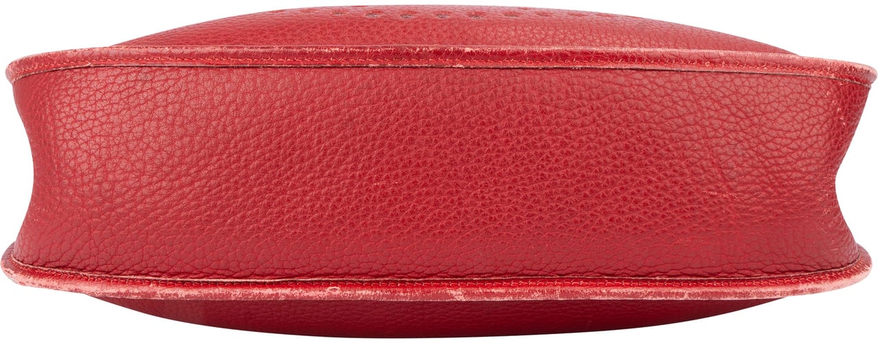 Hermès Hermès Rouge Clemence Leather Evelyne GM Crossbody Bag Rood