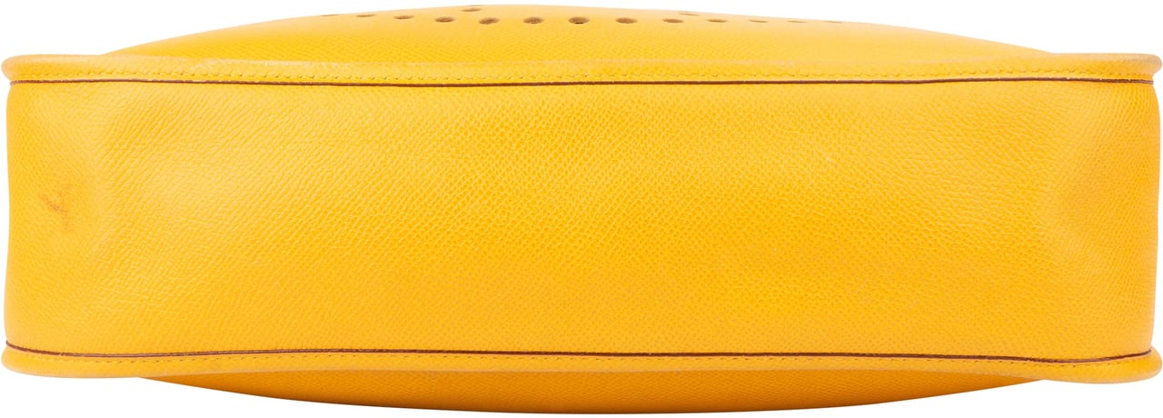 Hermès Hermès Yellow Leather Evelyne GM Crossbody Bag Oranje