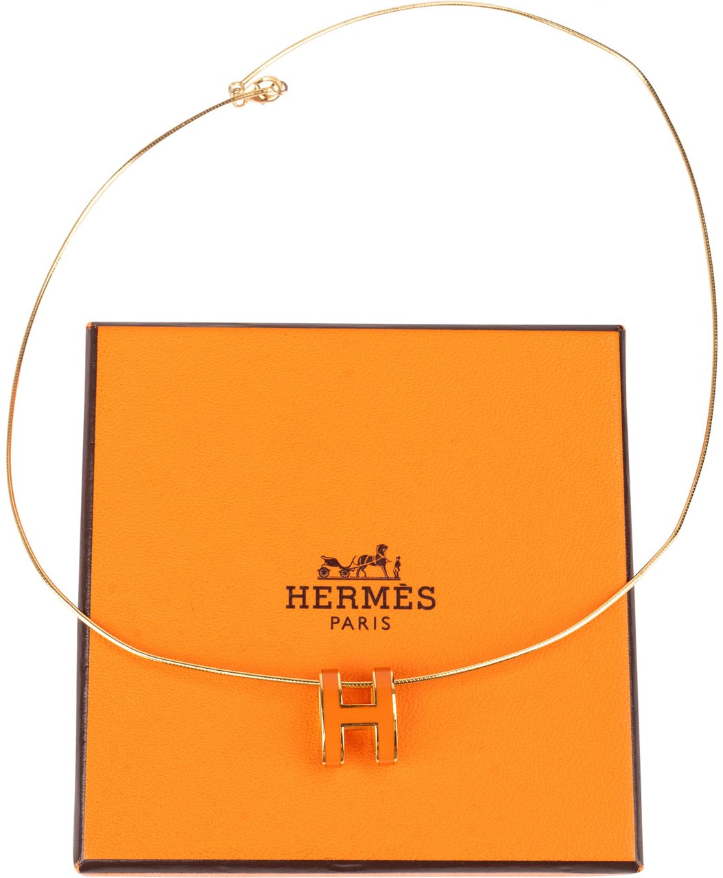 Hermès Hermès Golden Pop H Necklace Goud