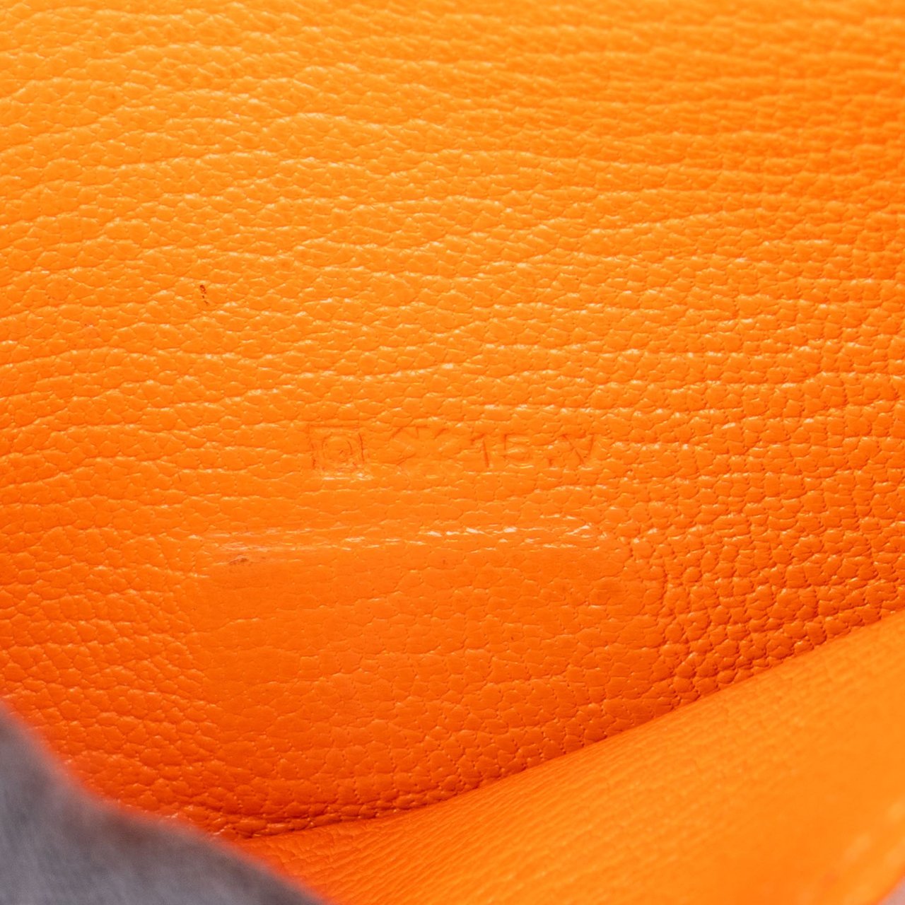 Hermès Hermès Orange Leather Bearn Soufflet Bifold Wallet Oranje