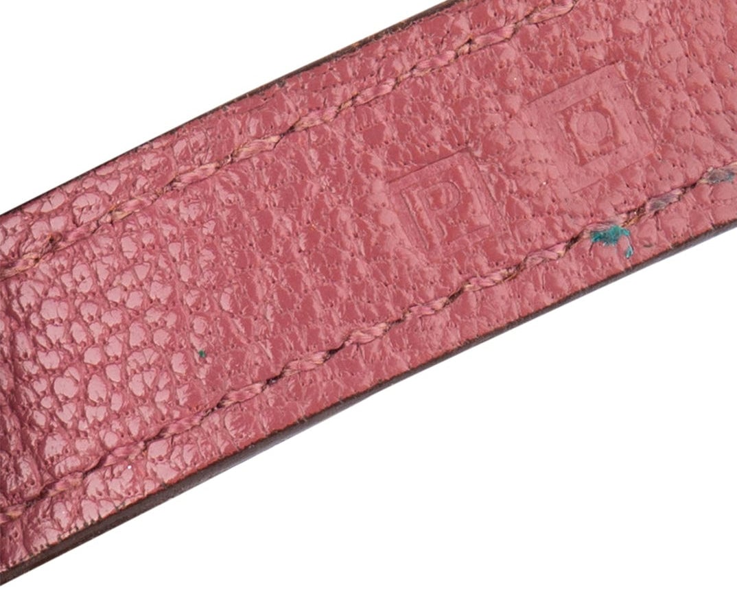 Hermès Hermès Pink Leather Palladium Leather Kelly Wallet Rood