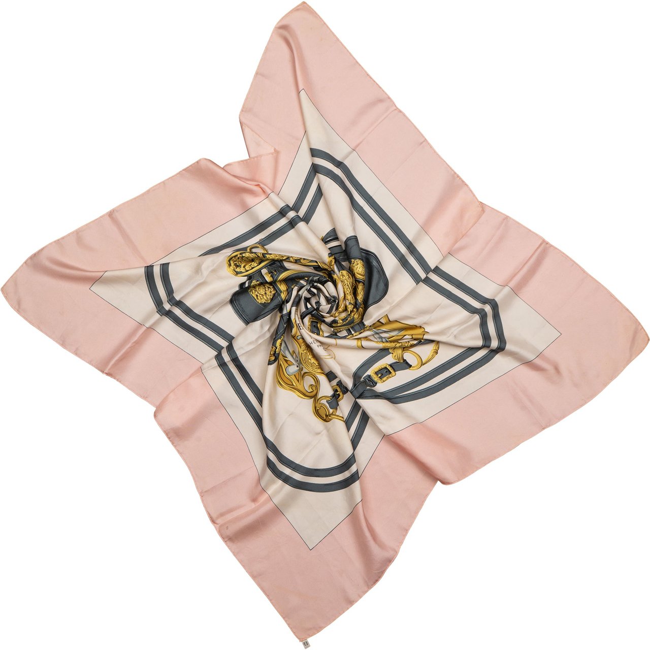 Hermès Classic "Brides de Gala" Silk Carre 90 Scarf Tuch Roze