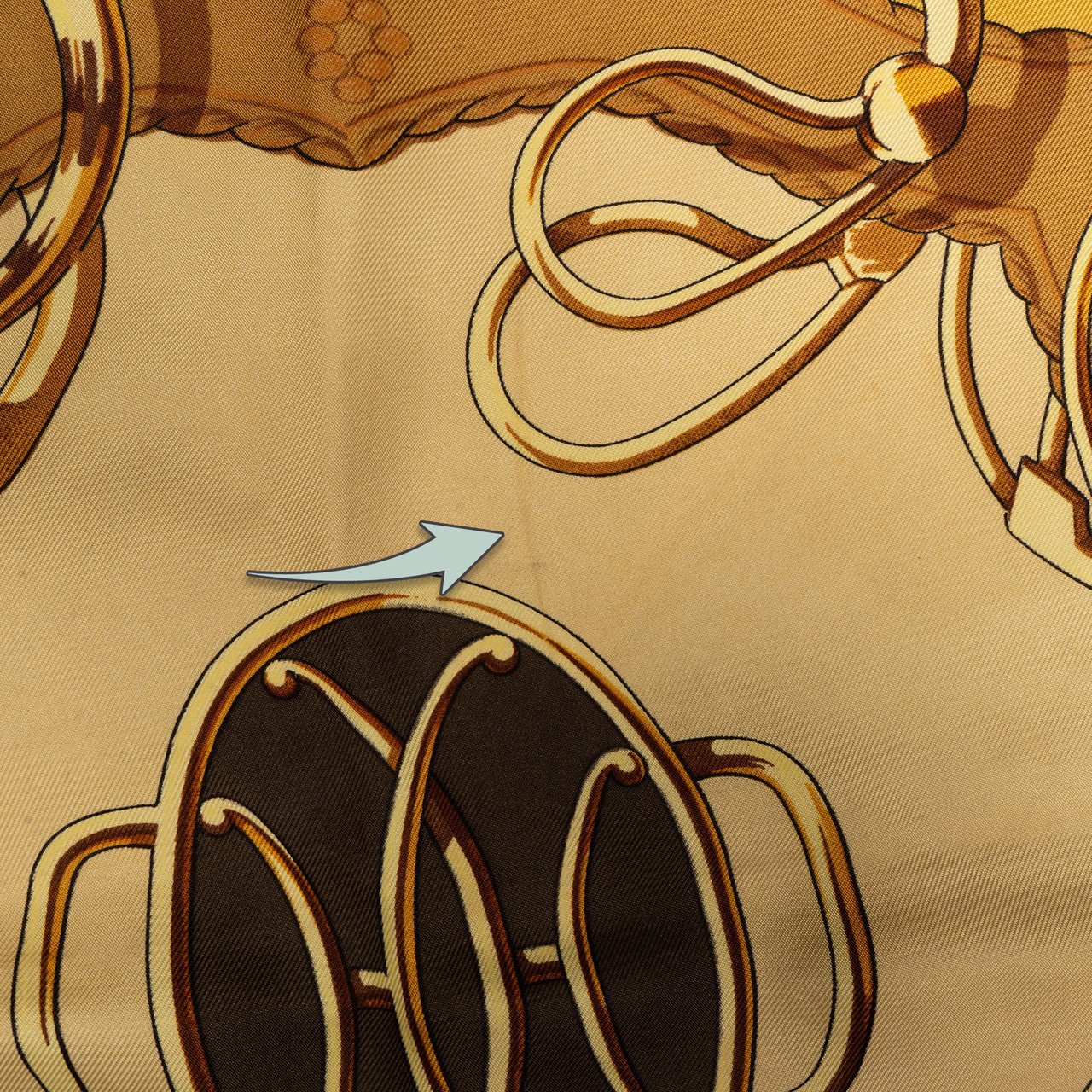 Hermès Hermès Classic "Profiles" Silk Carre 90 Scarf Tuch Bruin