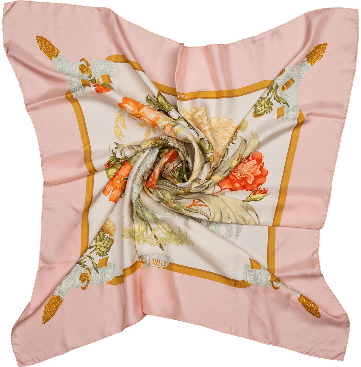 Hermès Hermès Classic "Regina" Silk Carre 90 Scarf Tuch Rood