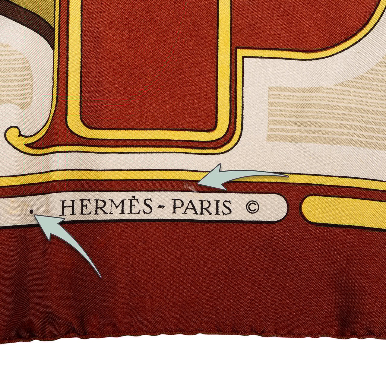 Hermès Hermès Classic "Les Coupes" Silk Carre 90 Scarf Tuch Bruin
