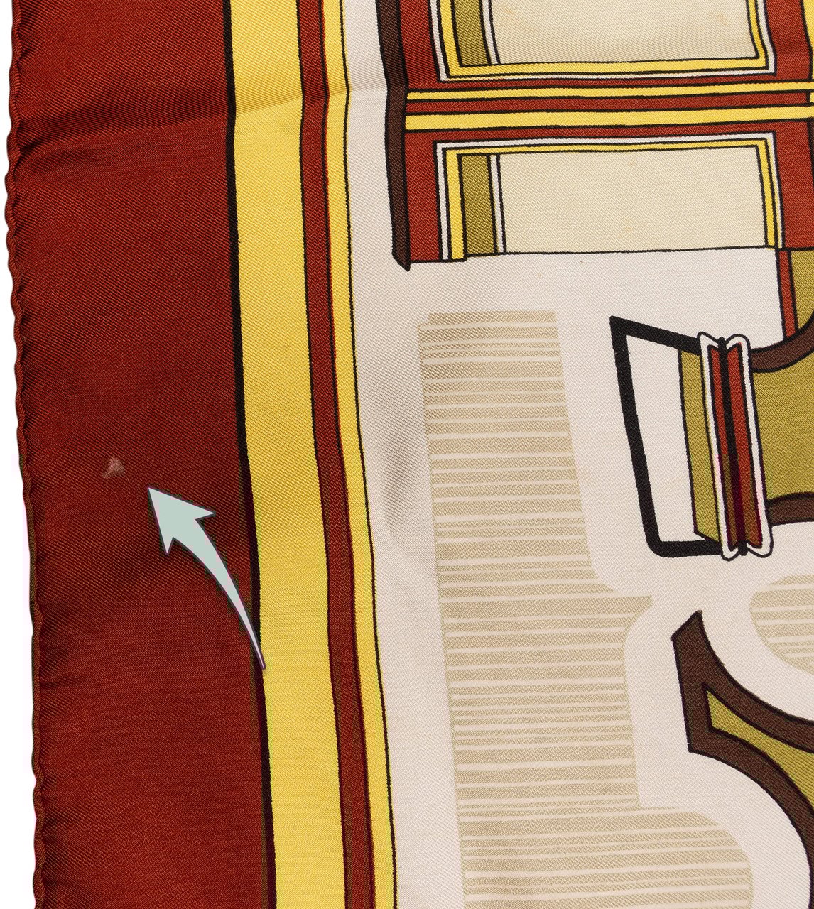 Hermès Hermès Classic "Les Coupes" Silk Carre 90 Scarf Tuch Bruin