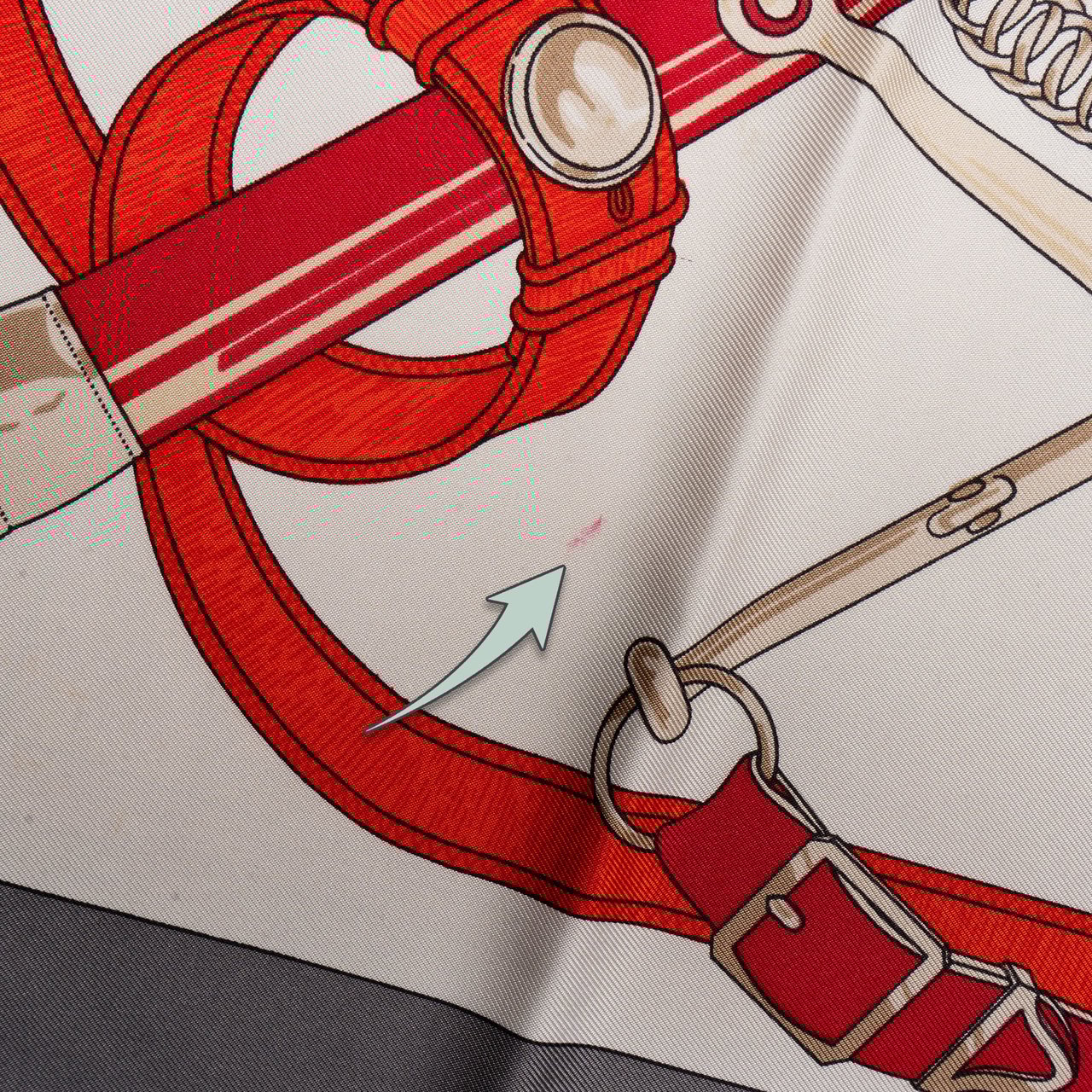 Hermès Hermès Classic "Eperon d´Or" Silk Carre 90 Scarf Tuch Donkergrijs