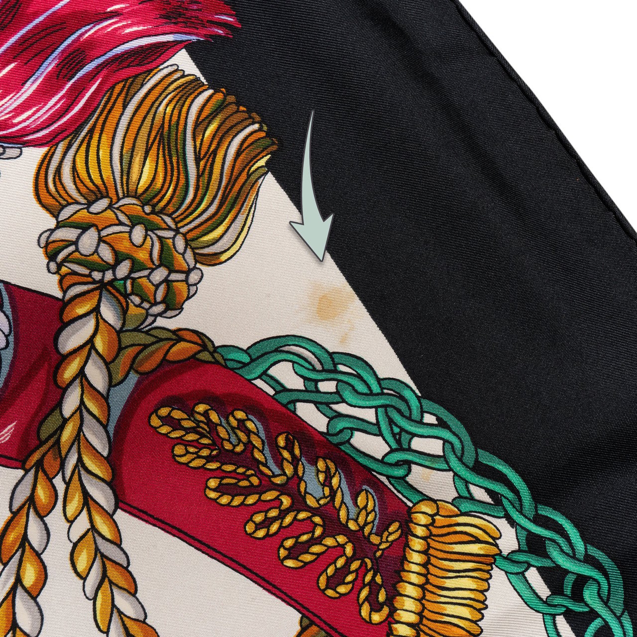 Hermès Classic "Le Timbalier" Silk Carre 90 Scarf Tuch Zwart
