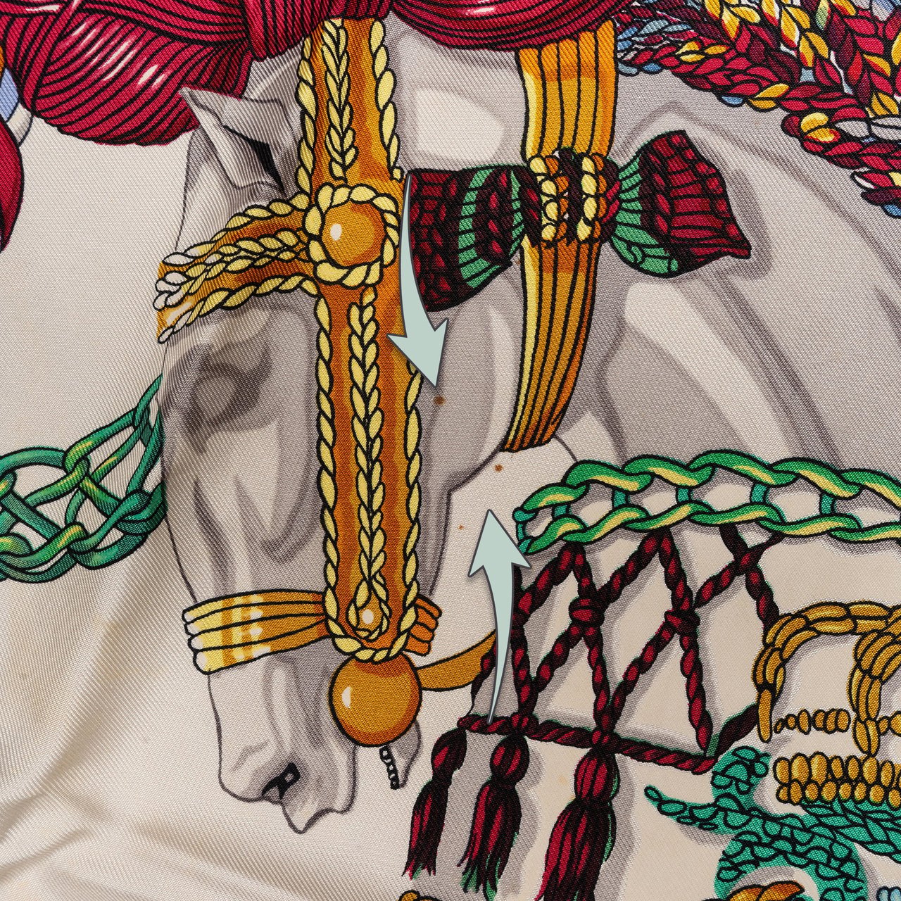 Hermès Classic "Le Timbalier" Silk Carre 90 Scarf Tuch Zwart