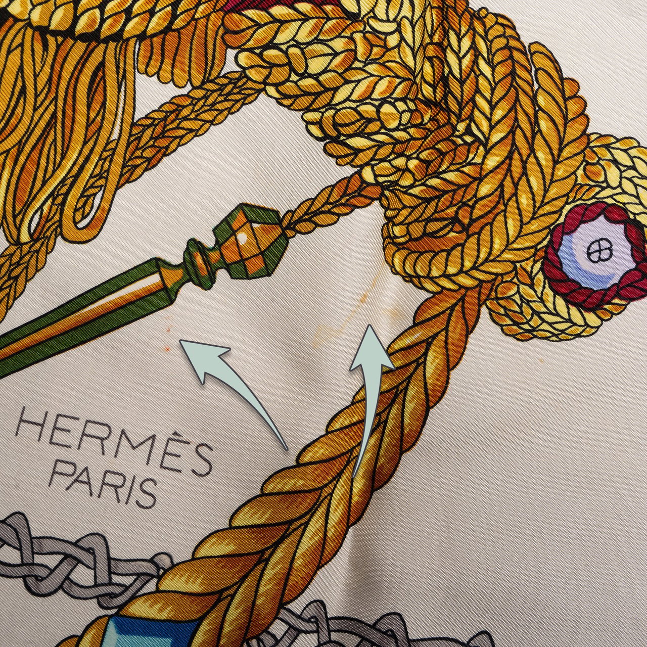 Hermès Classic "Le Timbalier" Silk Carre 90 Scarf Tuch Zwart