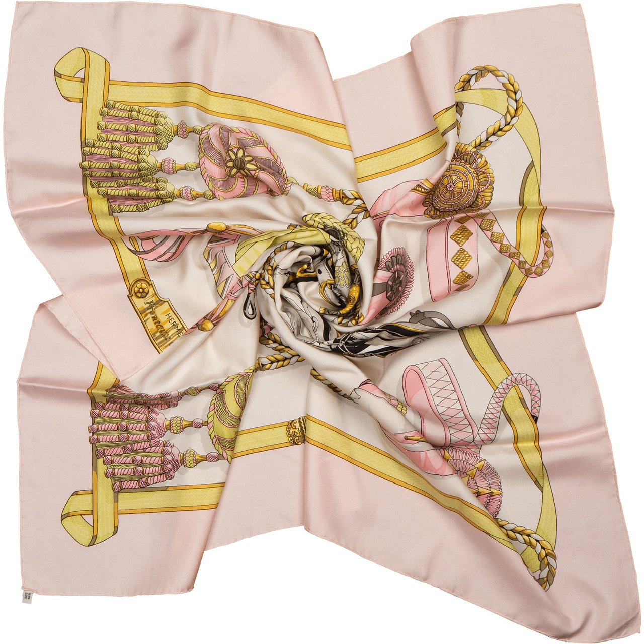 Hermès Hermès Classic "Frontauxa Cocardes" Silk Carre 90 Scarf Tuch Rood