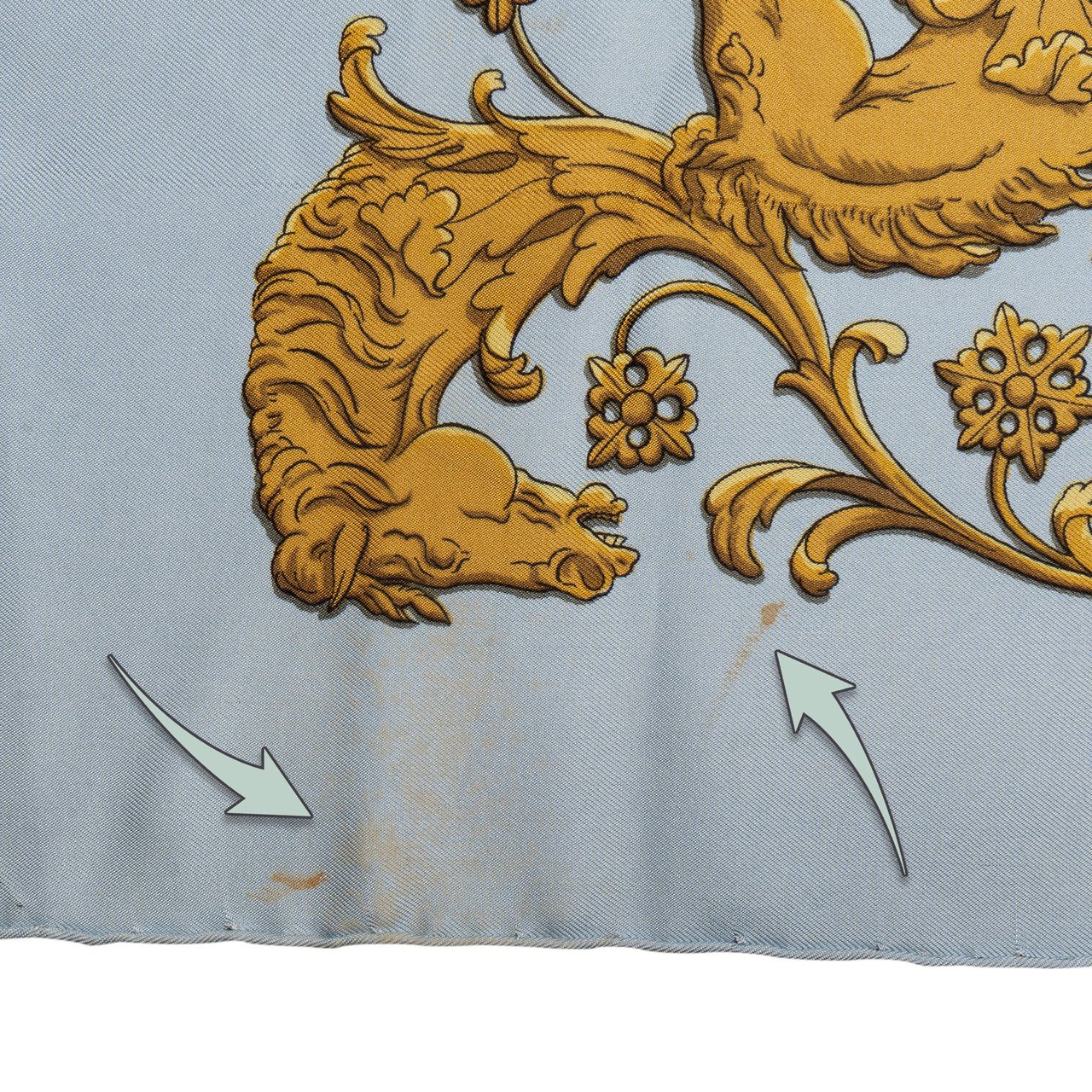 Hermès Hermès Classic "La Promenade De Longchamps" Silk Carre 90 Scarf Tuch Blauw