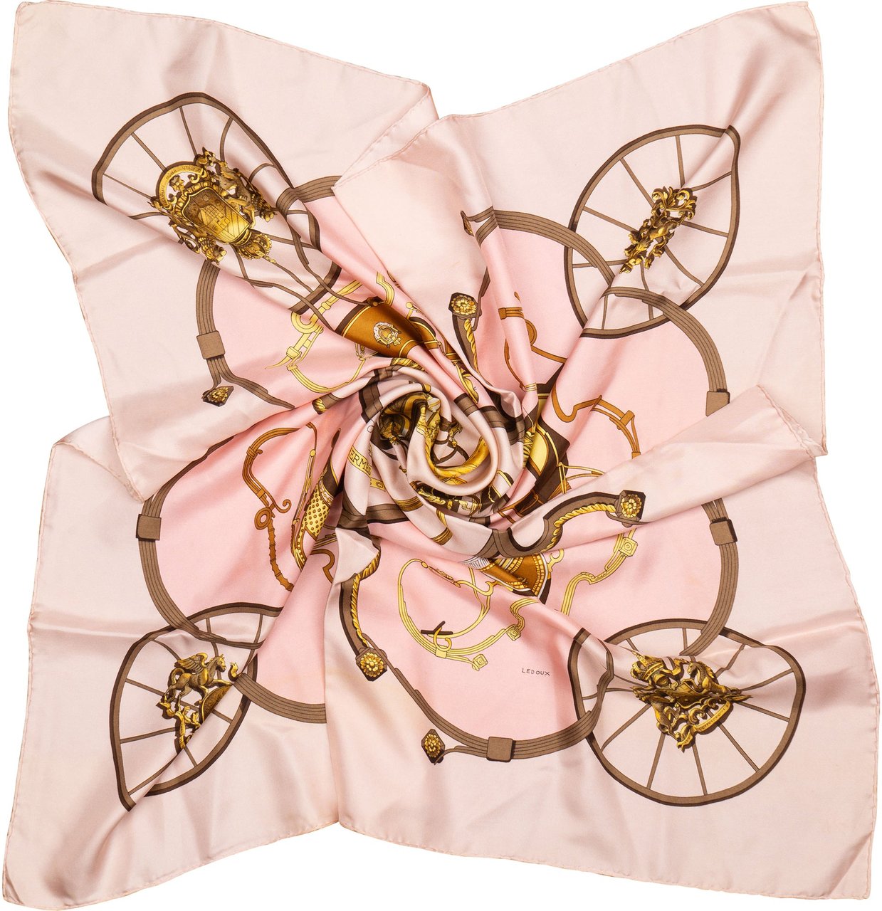 Hermès Hermès Classic "Springs" Silk Carre 90 Scarf Tuch Rood