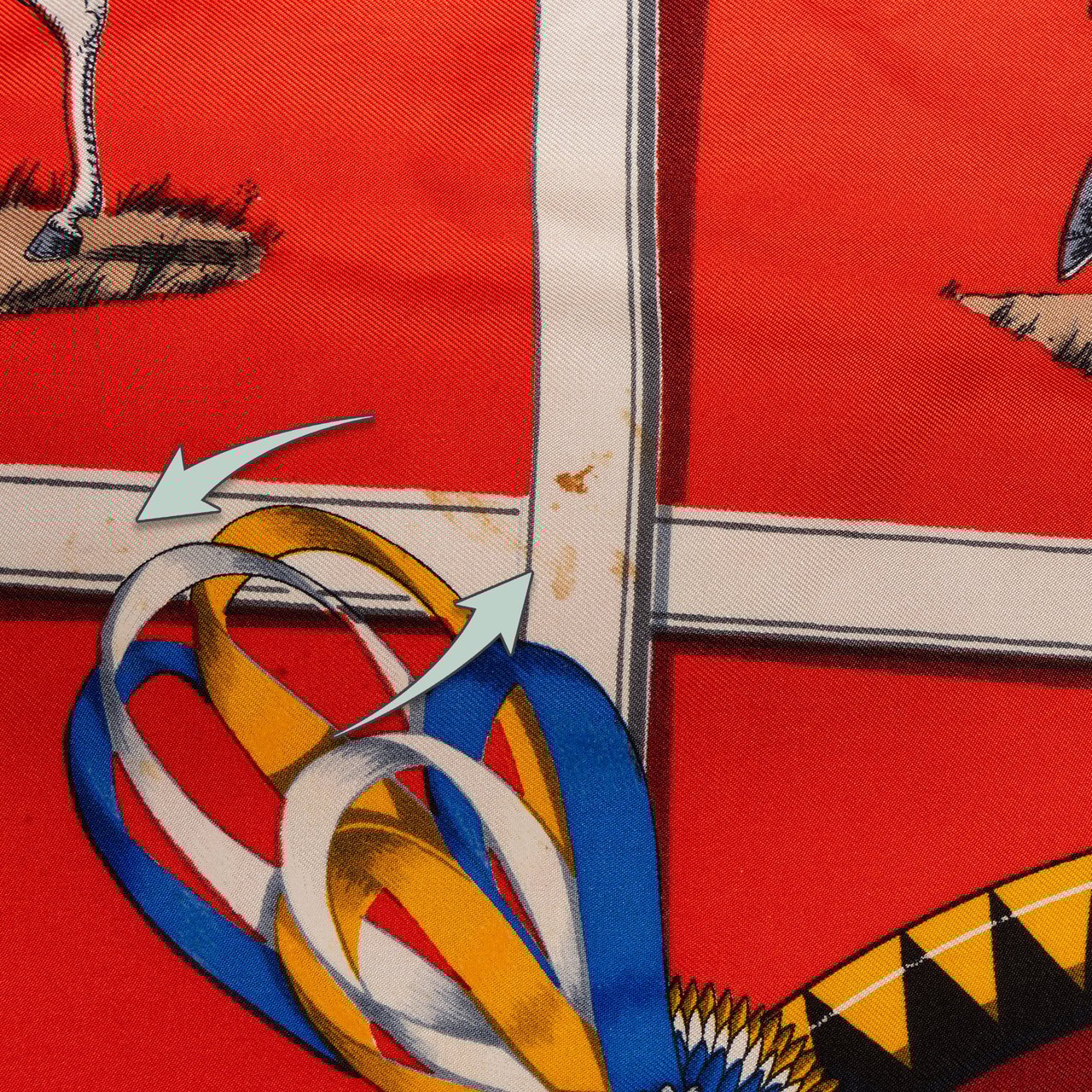 Hermès Hermès Classic "Couvertures" Silk Carre 90 Scarf Tuch Rood