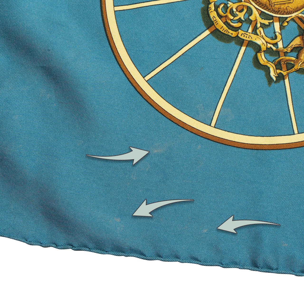 Hermès Hermès Classic "Springs" Silk Carre 90 Scarf Tuch Blauw