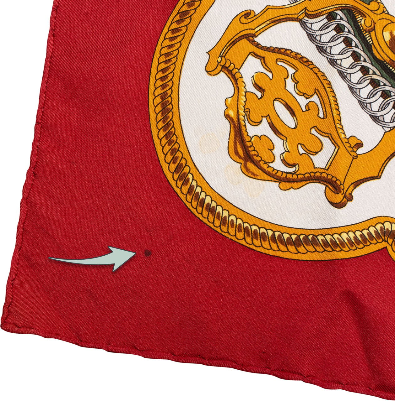 Hermès Classic "Reprise" Silk Carre 90 Scarf Tuch Rood
