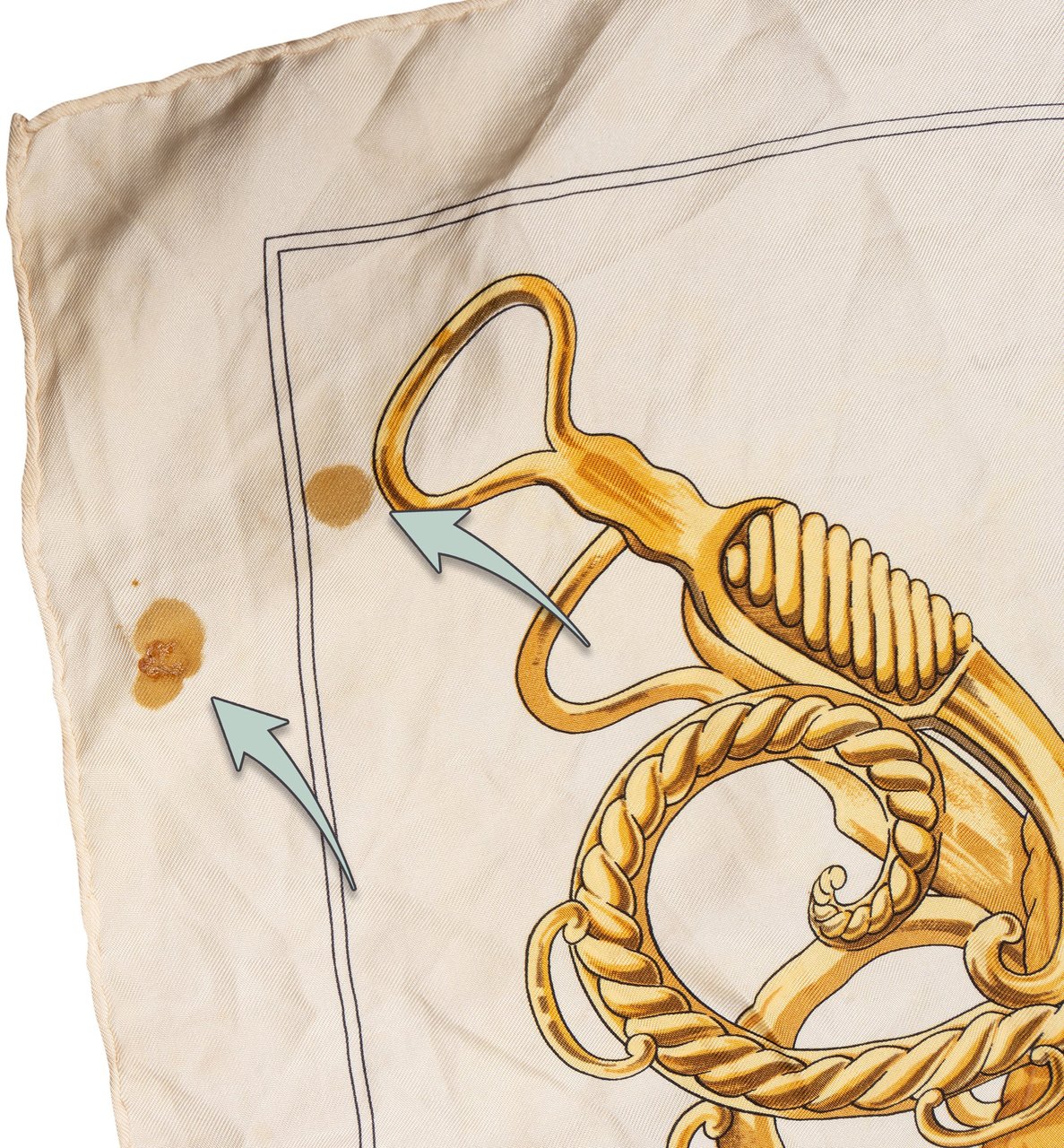 Hermès Hermès Classic "Profiles" Silk Carre 90 Scarf Tuch Wit