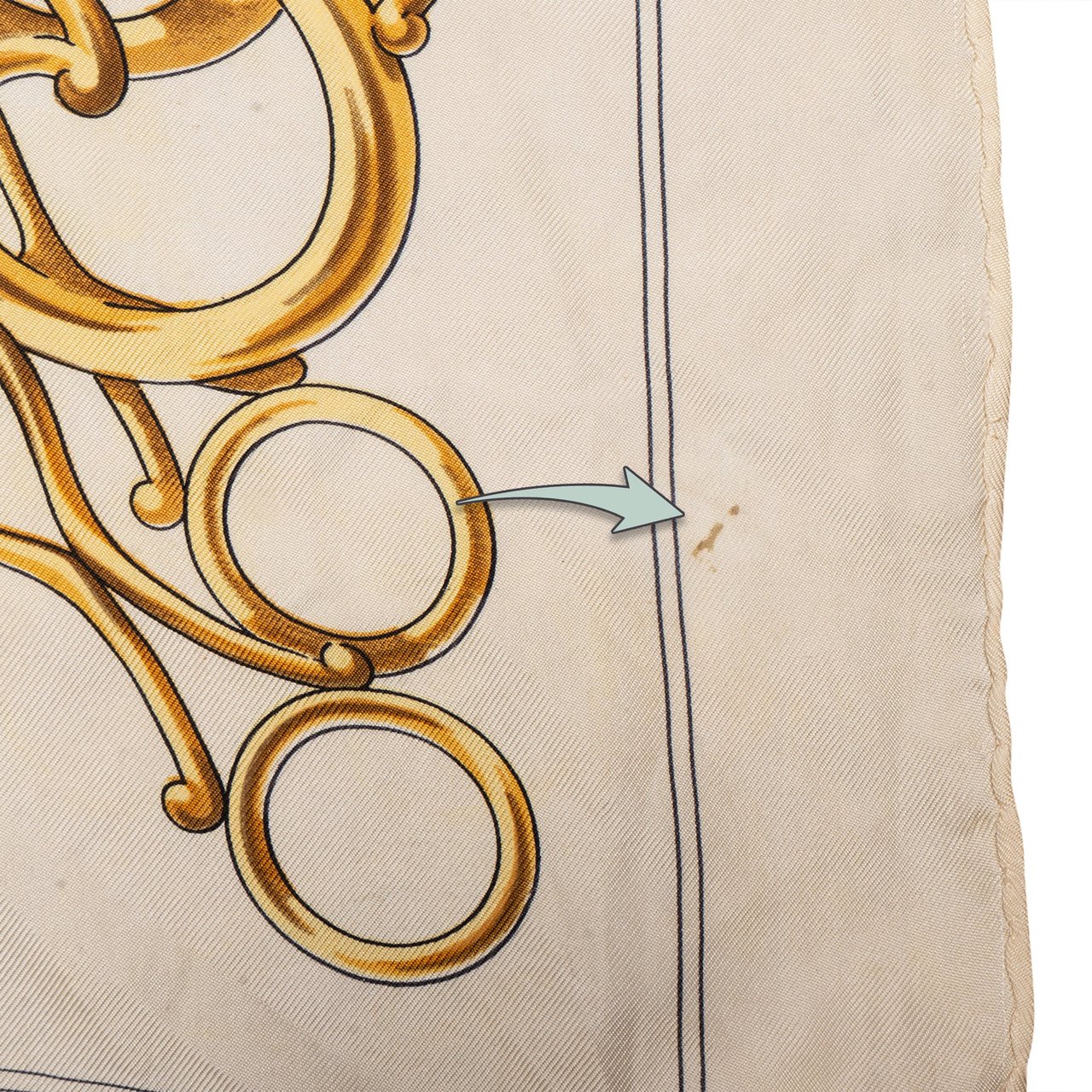 Hermès Hermès Classic "Profiles" Silk Carre 90 Scarf Tuch Wit