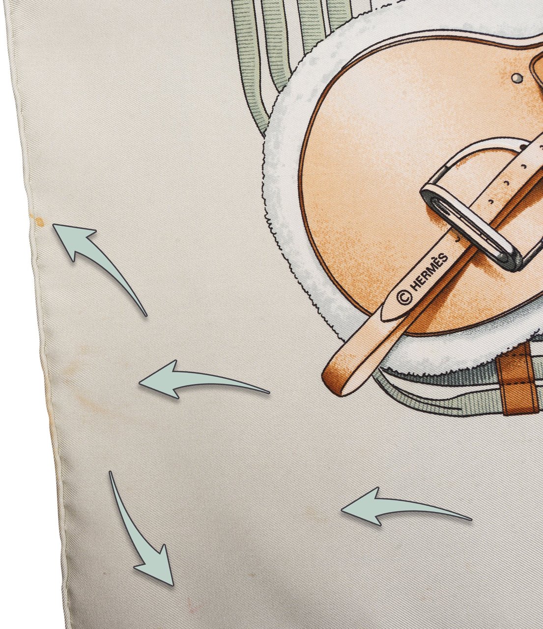 Hermès Hermès Classic "Jumping" Silk Carre 90 Scarf Tuch Donkergrijs