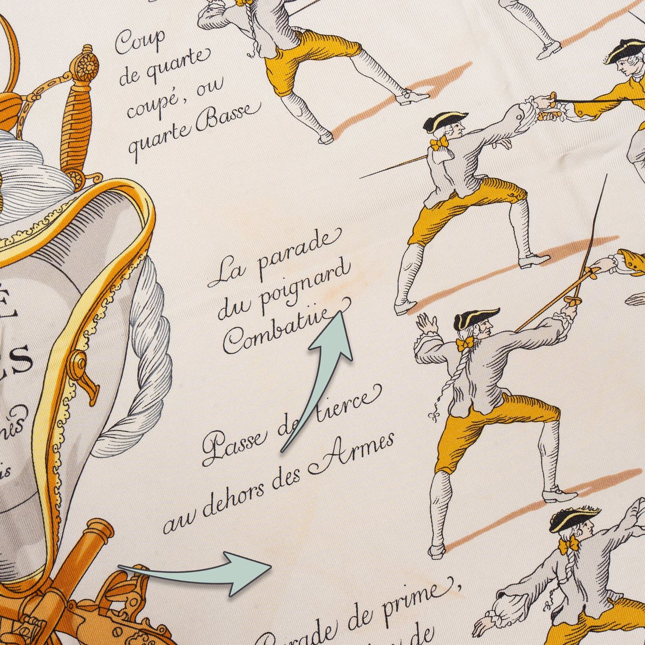 Hermès Classic "Traité Des Armes" Silk Carre 90 Scarf Tuch Bruin
