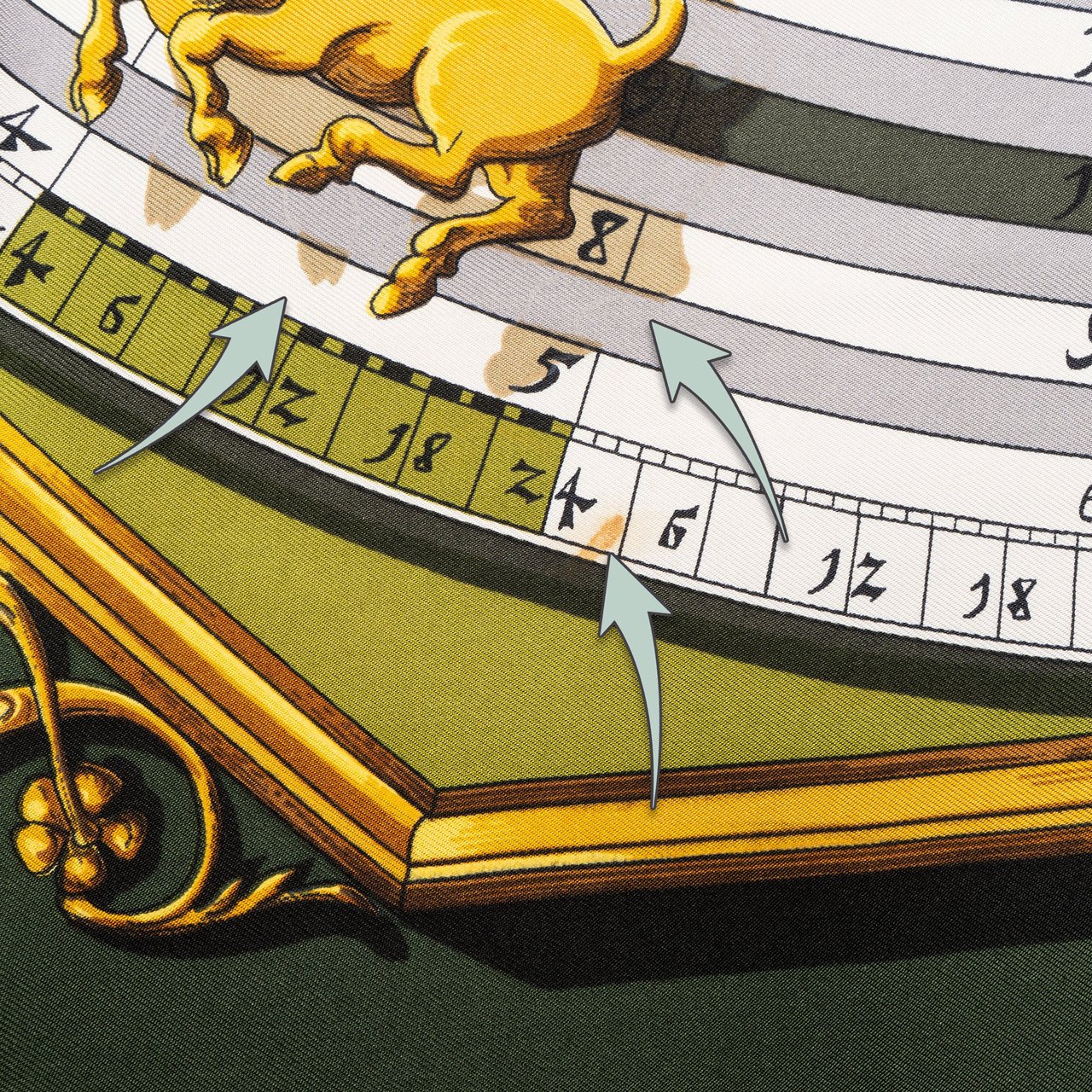 Hermès Hermès Classic "Dies Et Hore" Silk Carre 90 Scarf Tuch Groen