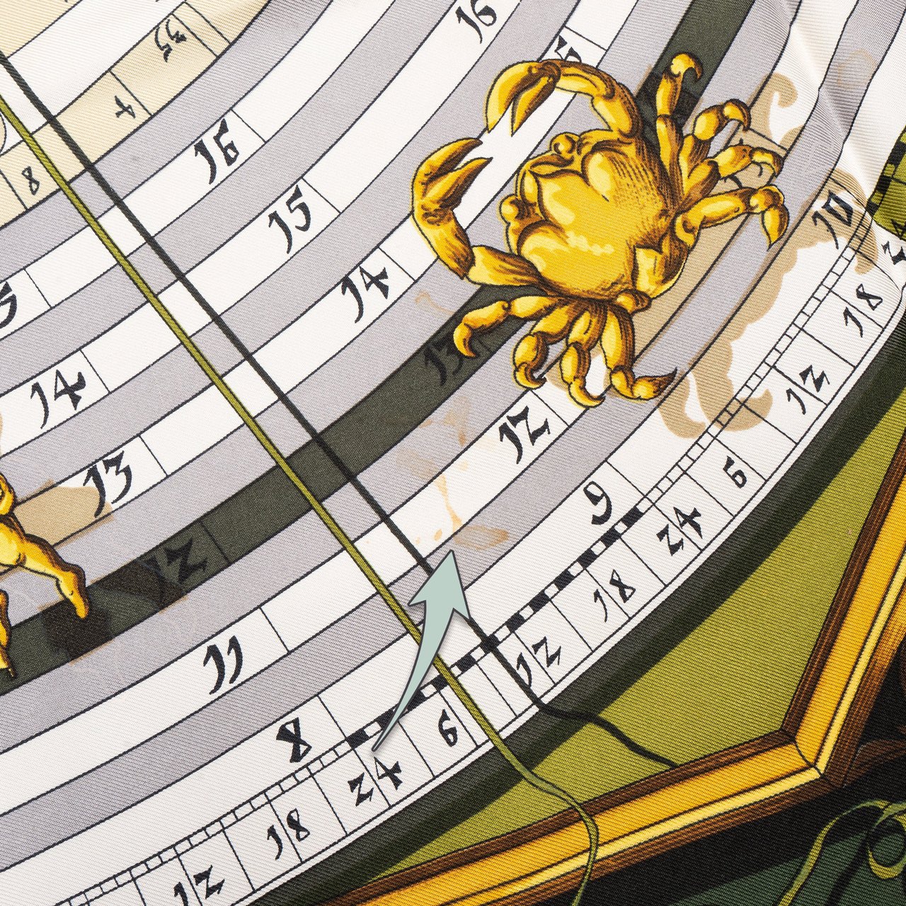 Hermès Hermès Classic "Dies Et Hore" Silk Carre 90 Scarf Tuch Groen