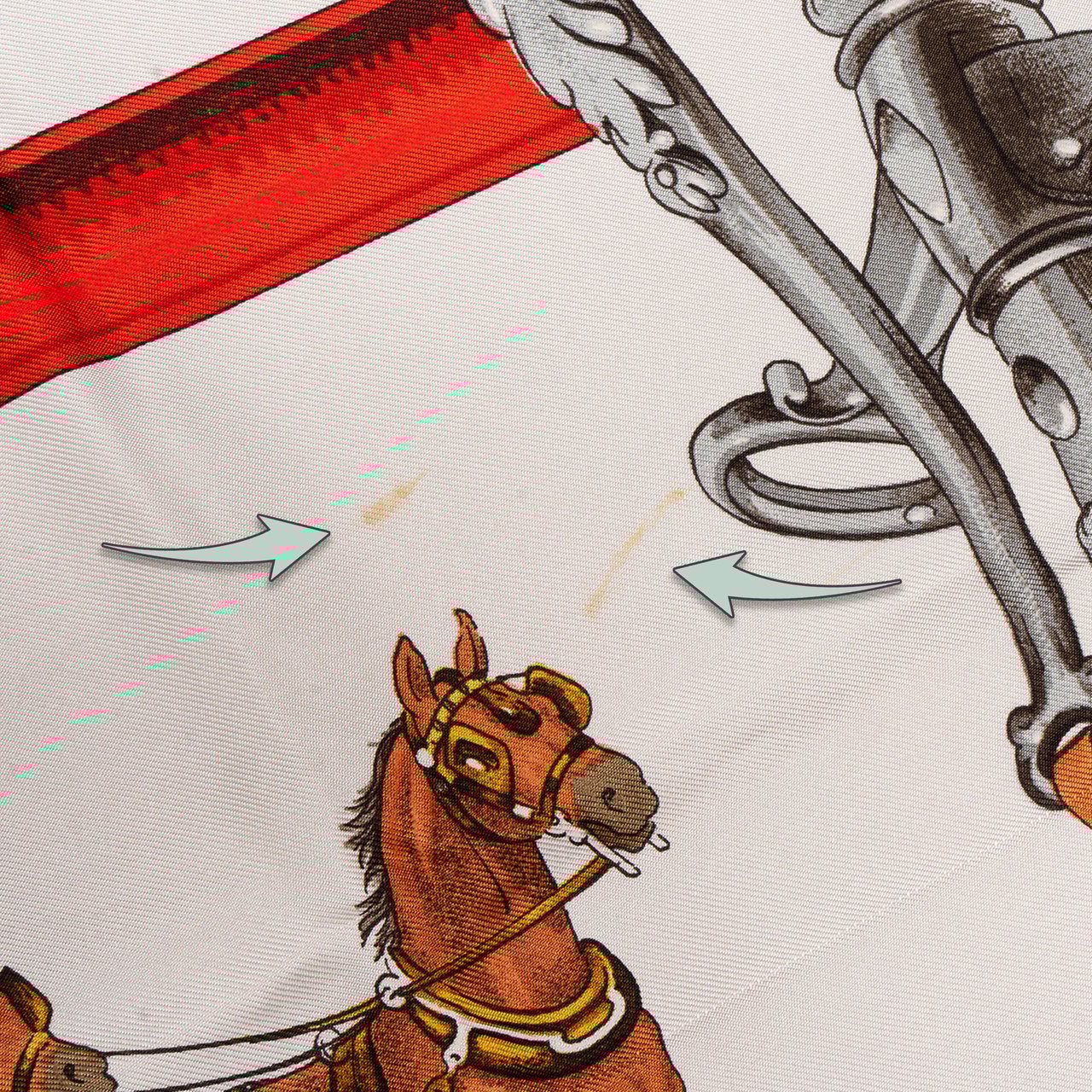 Hermès Hermès Classic "Équipages" Silk Carre 90 Scarf Tuch Rood