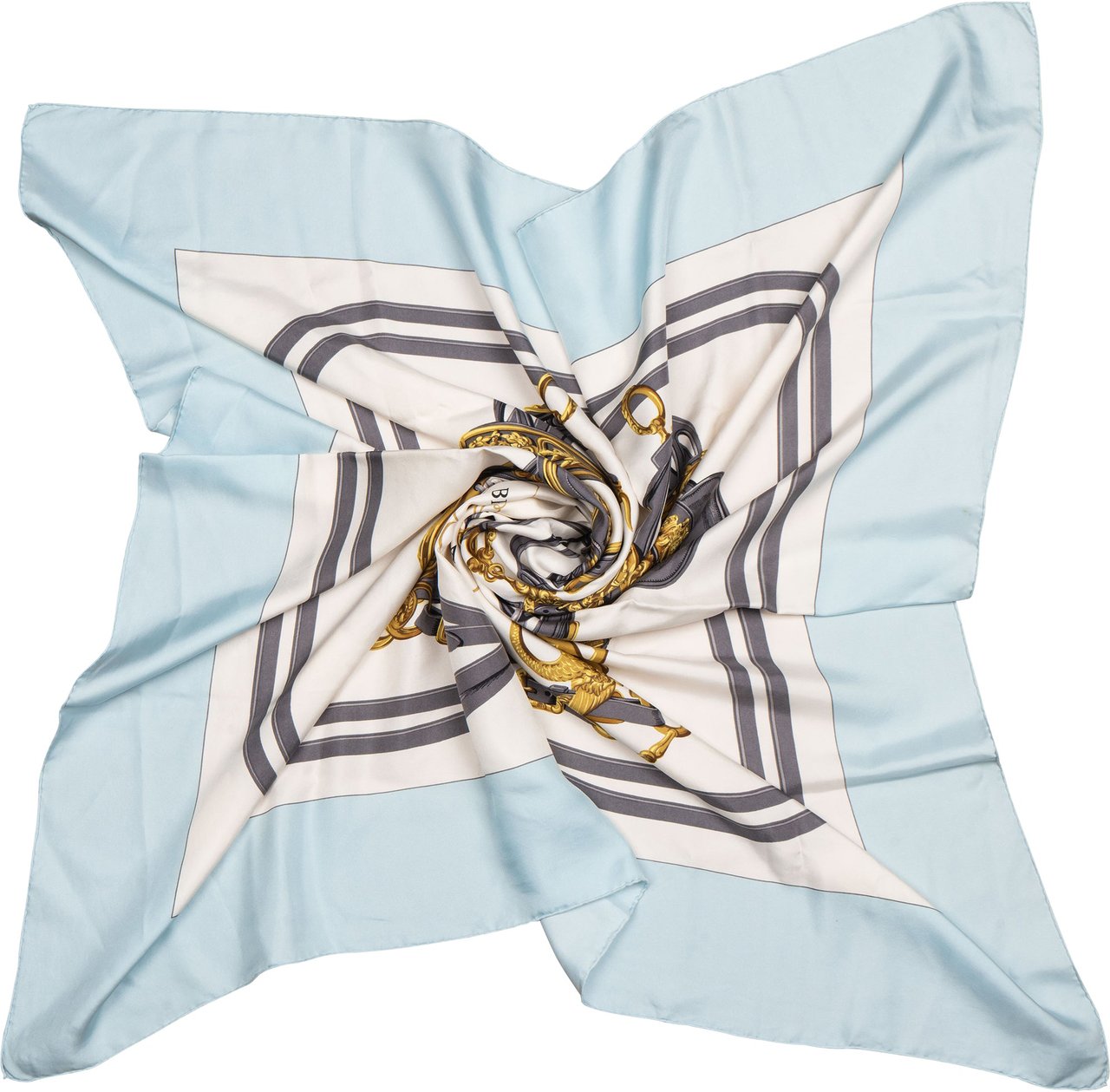 Hermès Hermès Classic "BRIDES de GALA" Silk Carre 90 Scarf Tuch Blauw