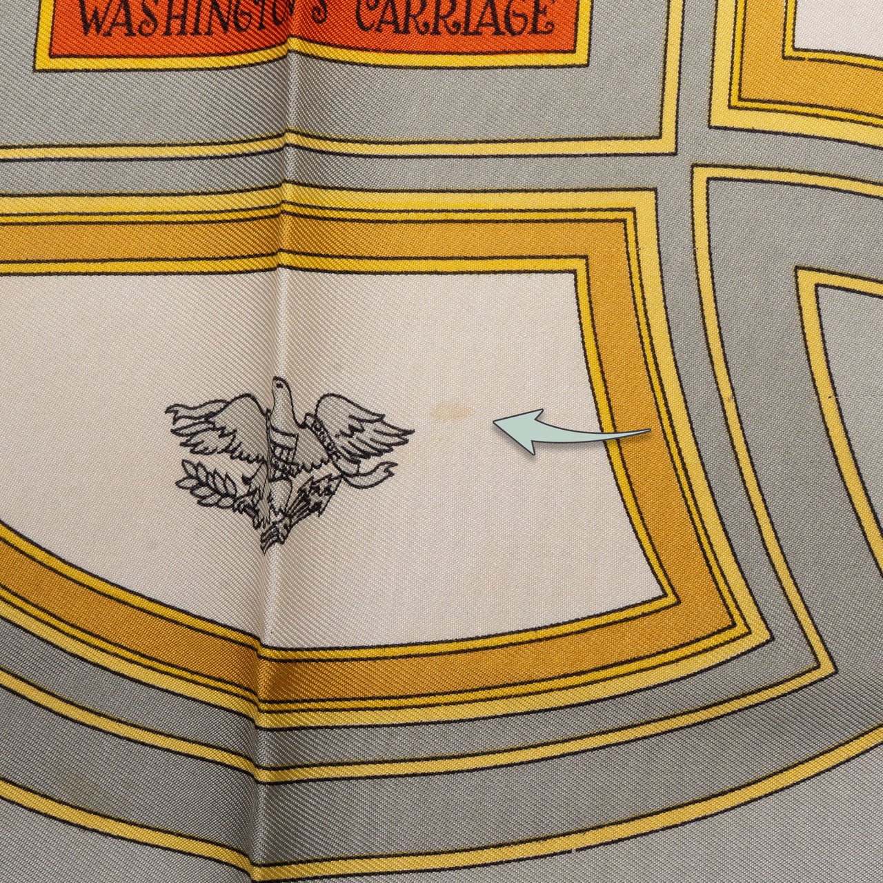 Hermès Classic "WASHINGTON´S CARRIAGE" Silk Carre 90 Scarf Tuch Donkergrijs