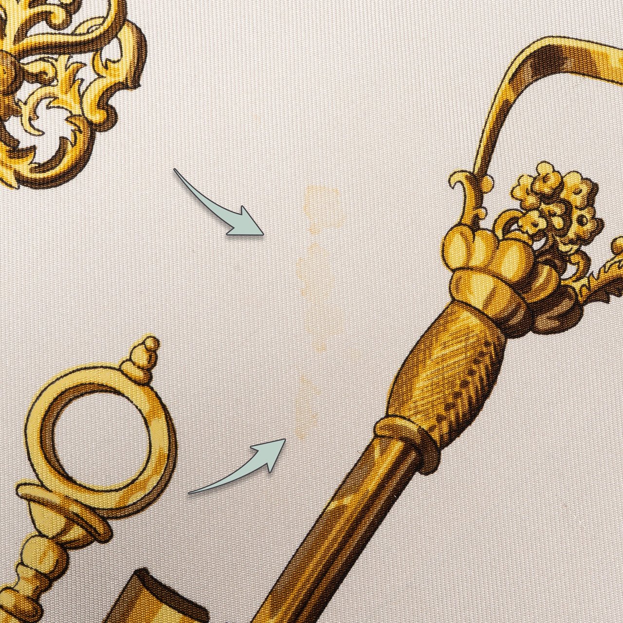 Hermès Hermès Classic "Les Clefs" Silk Carre 90 Scarf Tuch Zwart