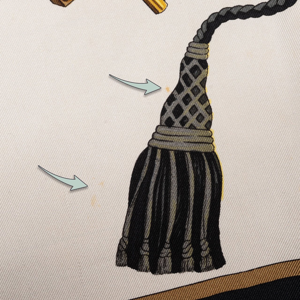 Hermès Hermès Classic "Les Clefs" Silk Carre 90 Scarf Tuch Zwart