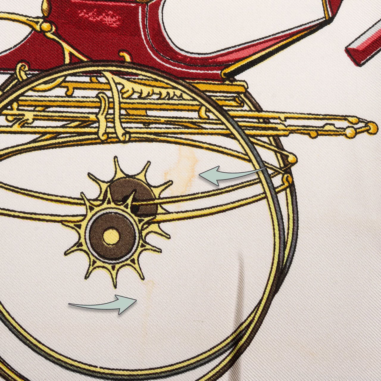 Hermès Hermès Classic "LES VOITURES A TRANSOFRMATION" Silk Carre 90 Scarf Tuch Rood