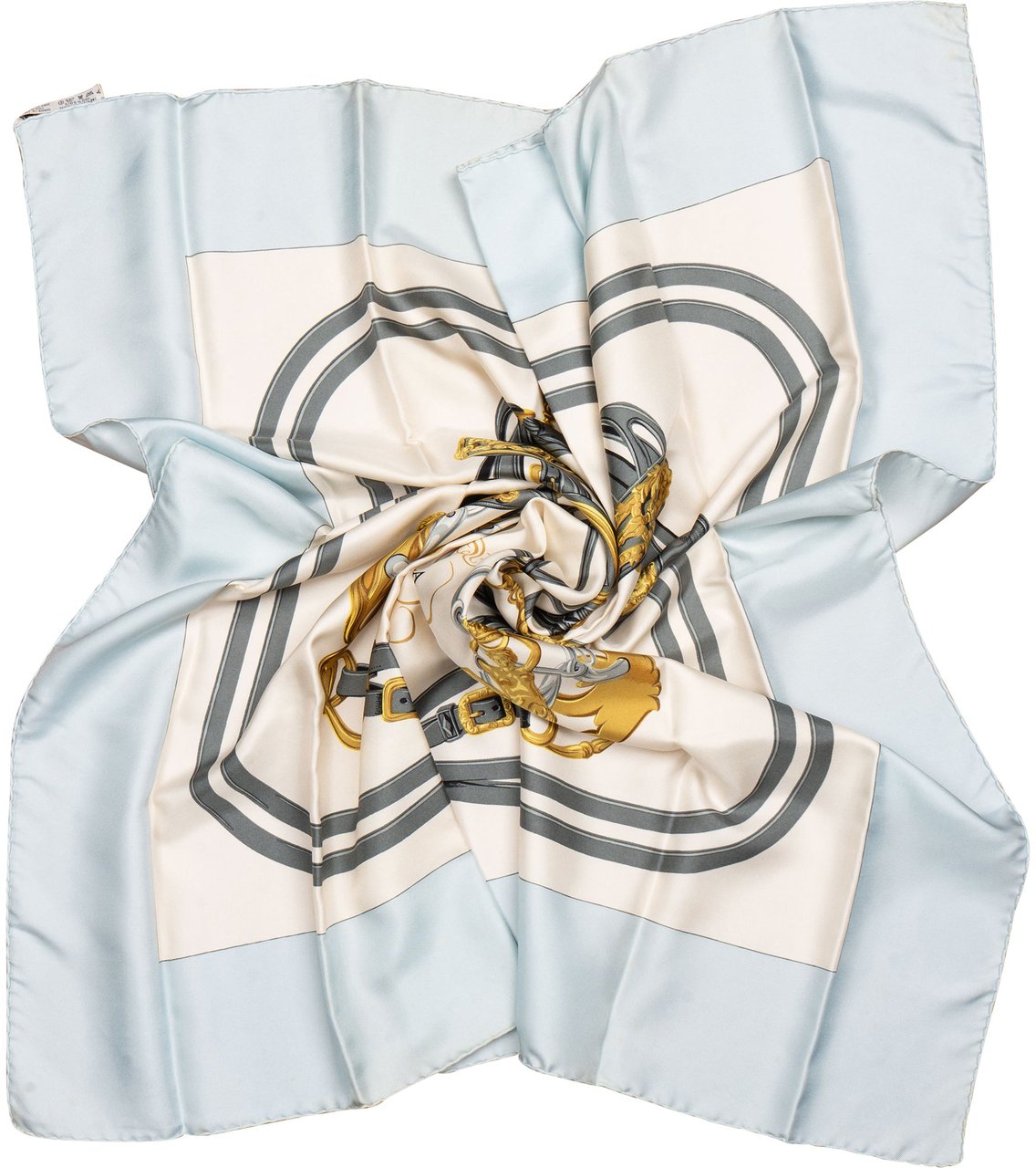 Hermès Hermès Classic "BRIDES de GALA" Silk Carre 90 Scarf Tuch Blauw