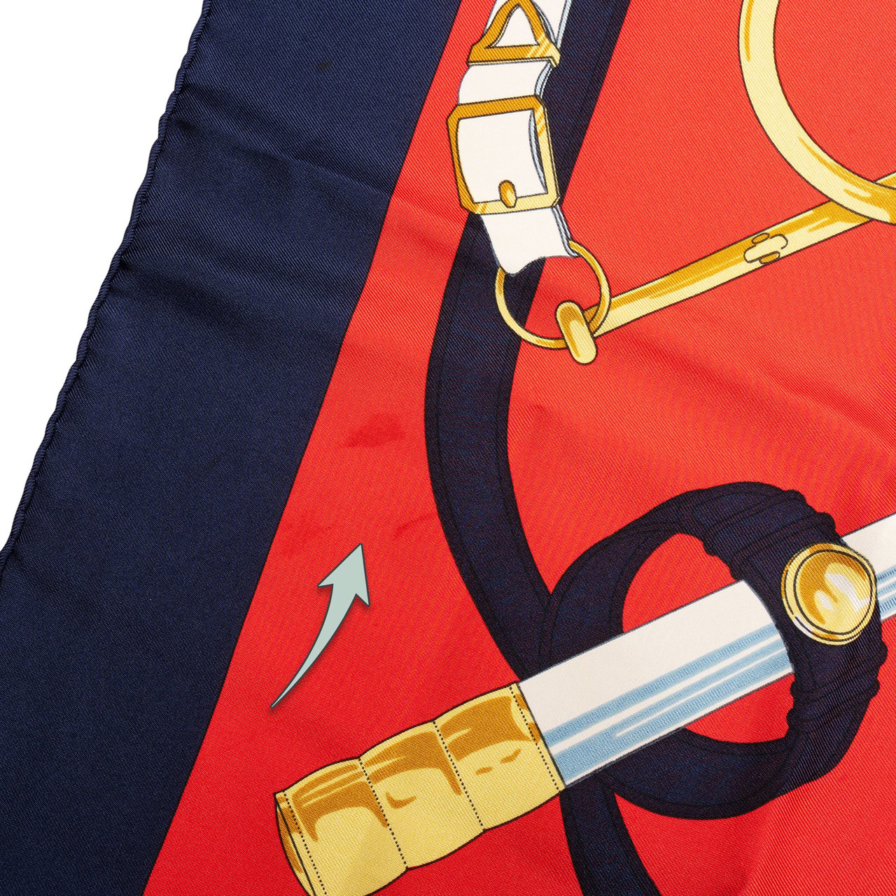 Hermès Classic "Eperon d´Or" Silk Carre 90 Scarf Tuch Rood