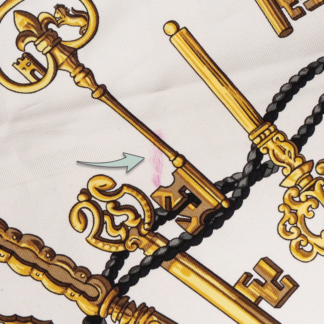 Hermès Hermès Classic "Les Clefs" Silk Carre 90 Scarf Tuch Zwart