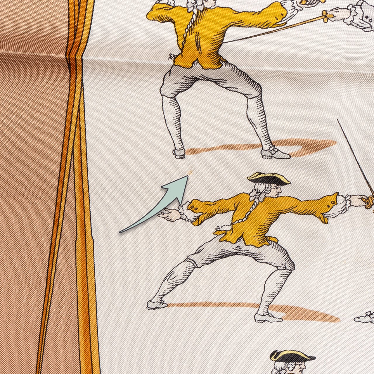 Hermès Hermès Classic "TRAITÉ DES ARMES" Silk Carre 90 Scarf Tuch Bruin