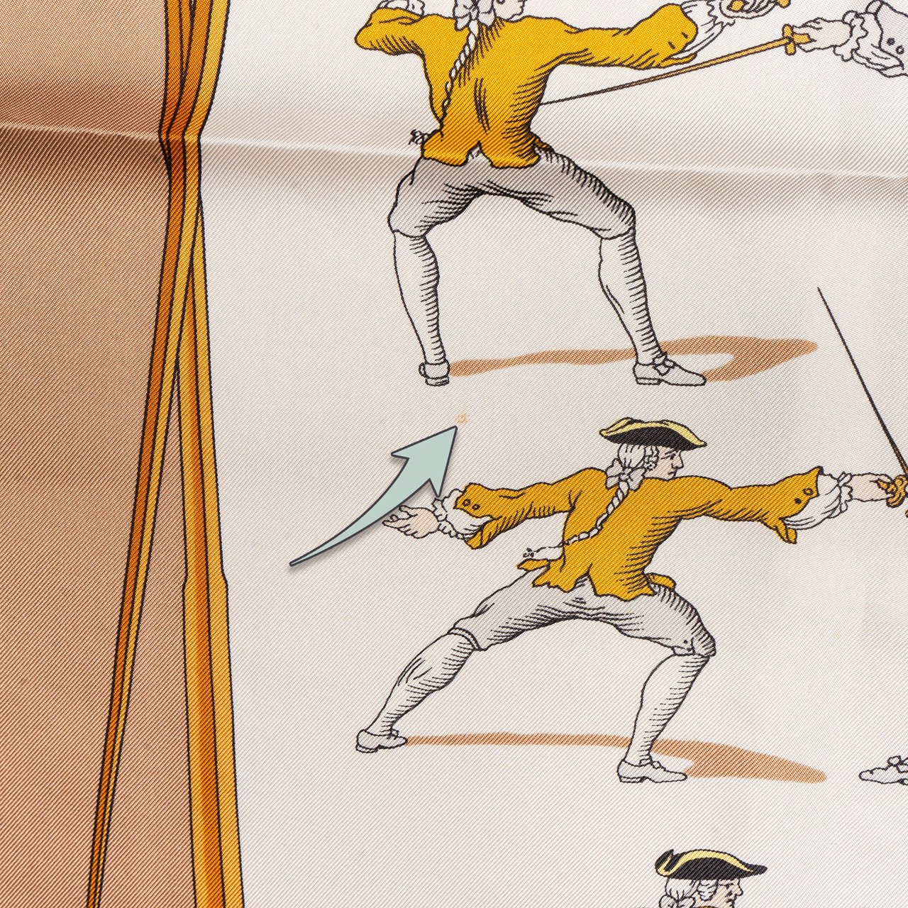 Hermès Classic "TRAITÉ DES ARMES" Silk Carre 90 Scarf Tuch Bruin