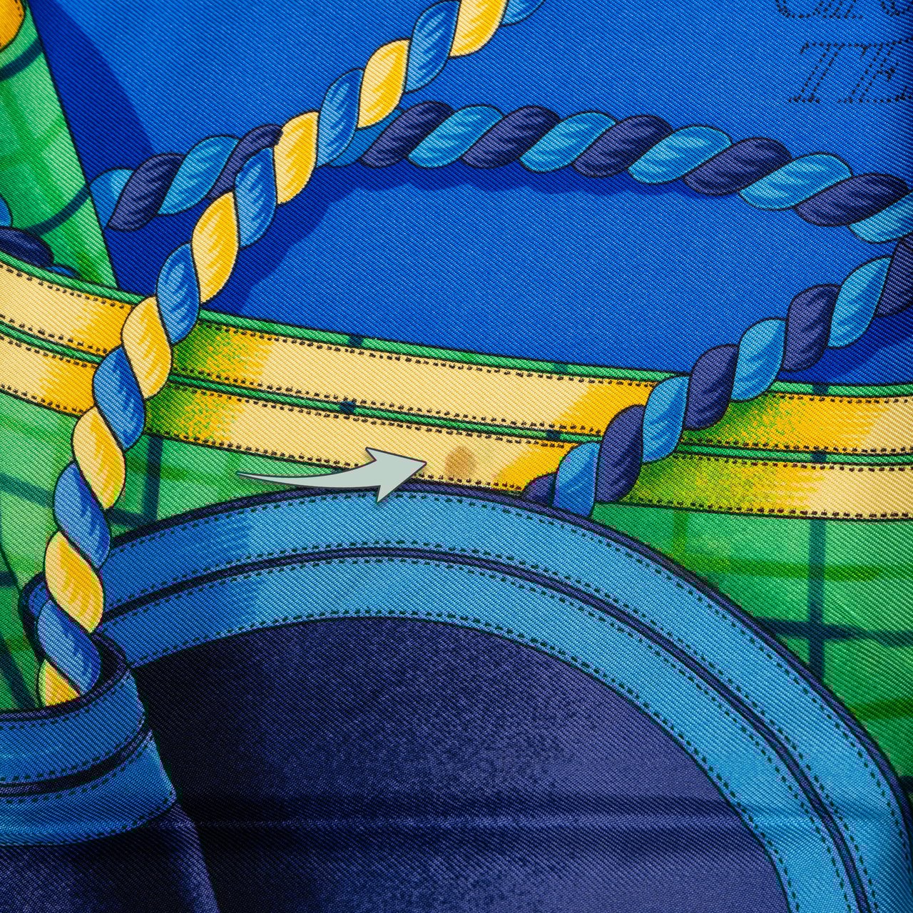 Hermès Hermès Classic "GRANDE TENUE" Silk Carre 90 Scarf Tuch Blauw