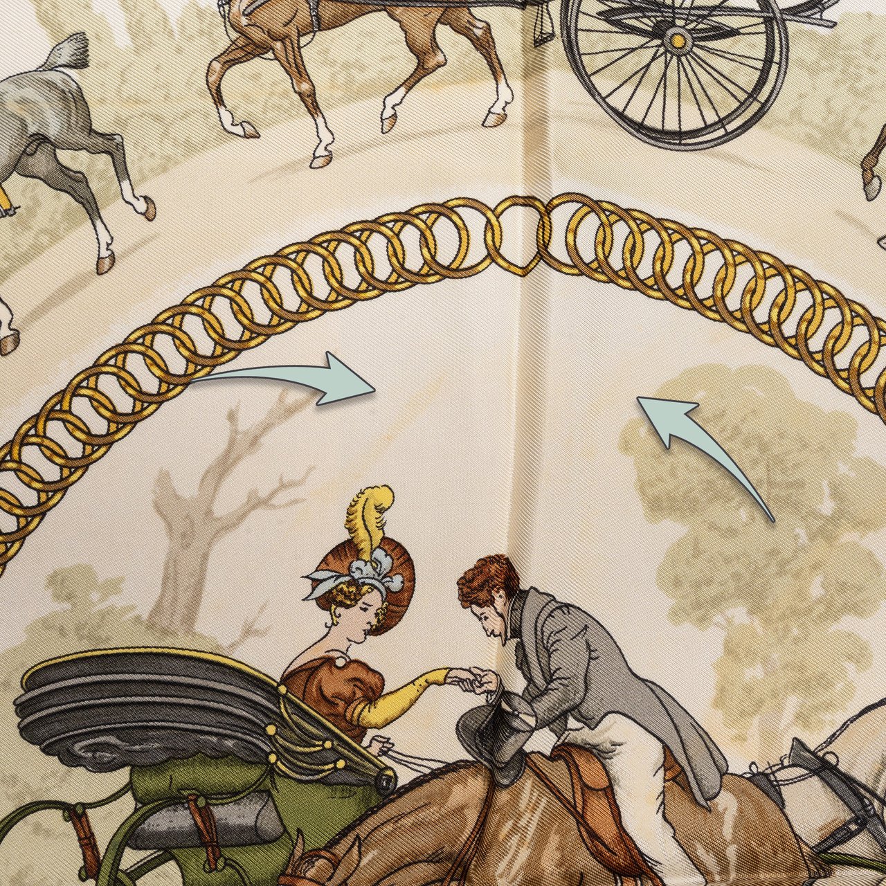 Hermès Hermès Classic "LA PROMENADE DE LONGCHAMPS" Silk Carre 90 Scarf Tuch Rood