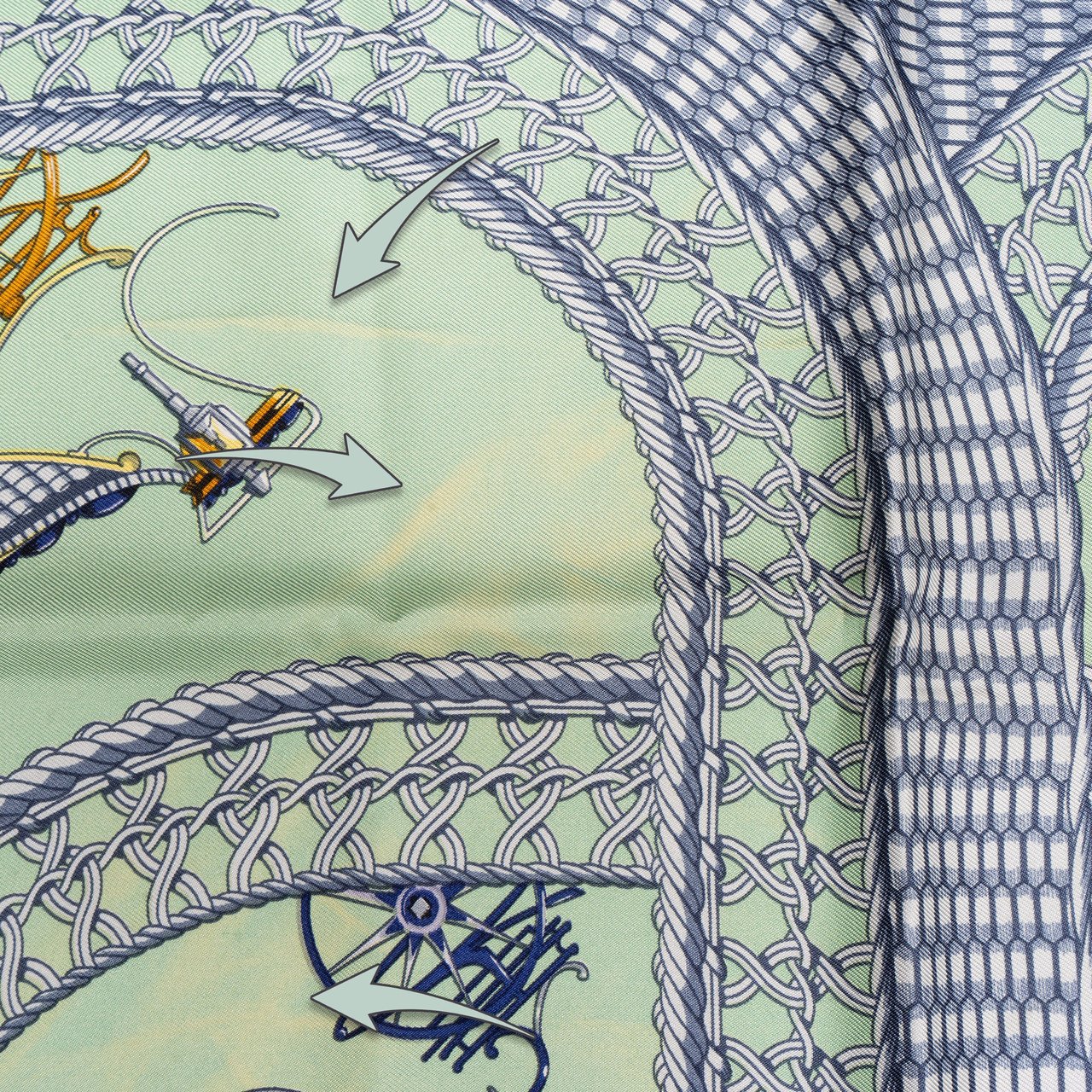 Hermès Hermès Classic "Entraineur" Silk Carre 90 Scarf Tuch Groen