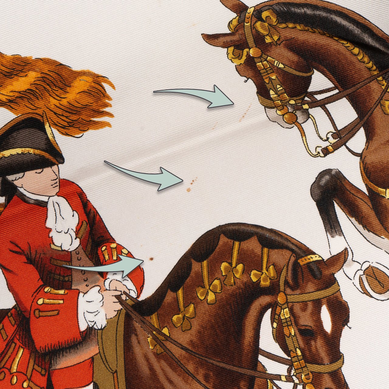 Hermès Hermès Classic "REPRISE" Silk Carre 90 Scarf Tuch Rood