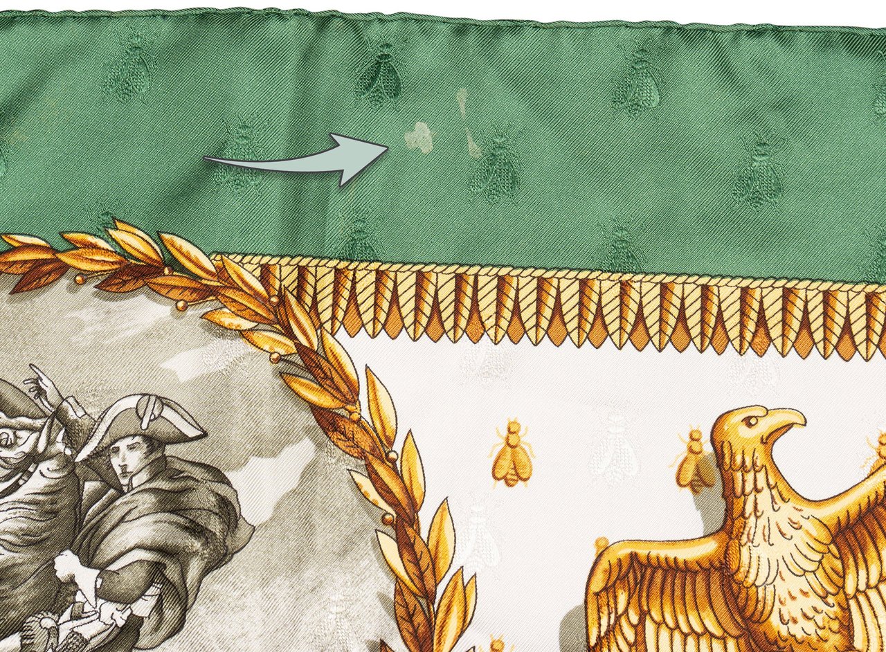 Hermès Hermès Classic NAPOLÉON" Silk Carre 90 Scarf Tuch Groen
